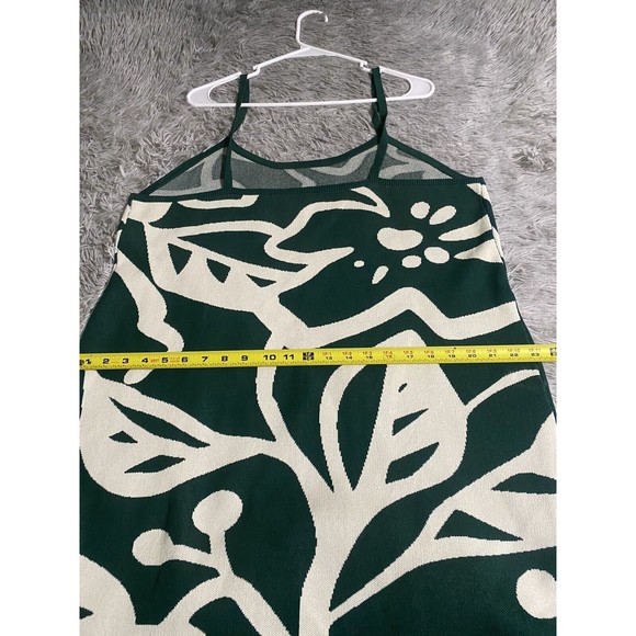 Cider Womens Knit U Line Boho Midi Dress Green Lagenlook Beachy 2XL - Picture 10 of 12